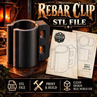 Free Rebar Prop Clip STL – Zip Tie Mount for Halloween Props